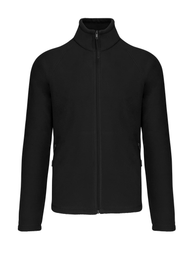 [K.917.BL.0] K917 - Microfleece 350gr met volle rits zwart (XS)