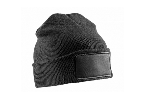 [R.RC927X.ZW] RC927X Recycled Double knit Pinters Beanie (zwart)