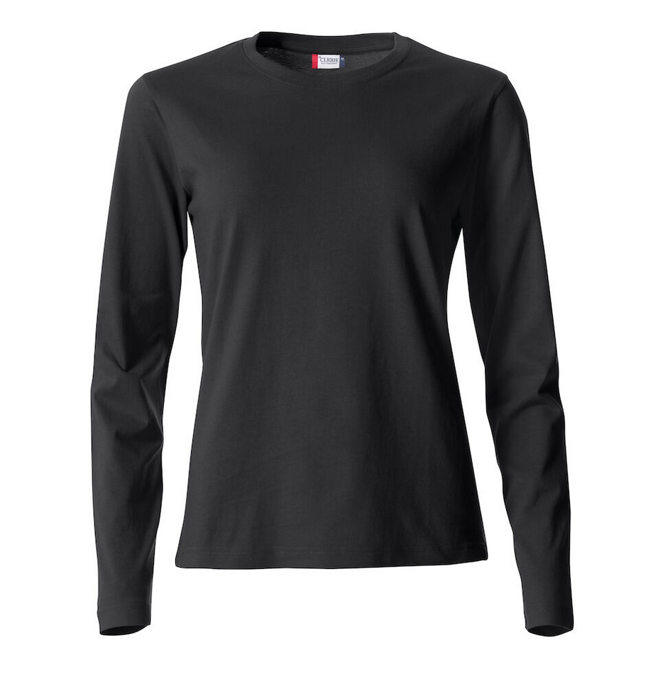 [CL.029034.99.0] 029034 Clique Basic T Women Long Sleeve (99 zwart, XS)
