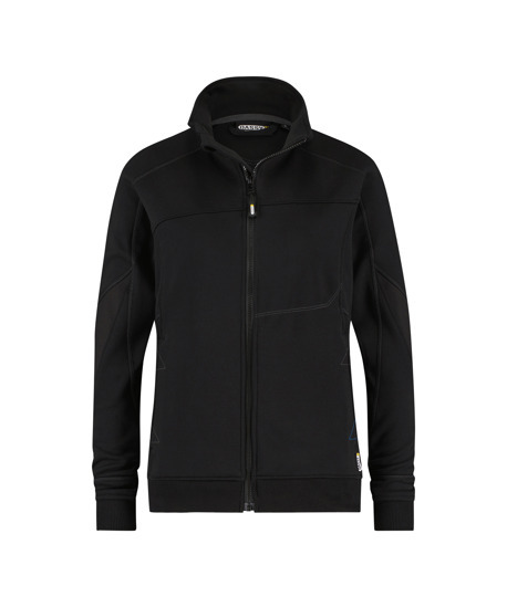 [DA.VELOW3100] Velox women sweat jacket (XS, zwart)