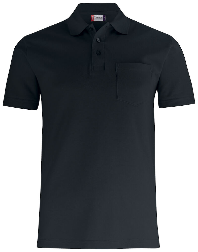 [CL.028255.99.0] 028255 Clique Basic Polo Pocket (XS, 99 zwart)