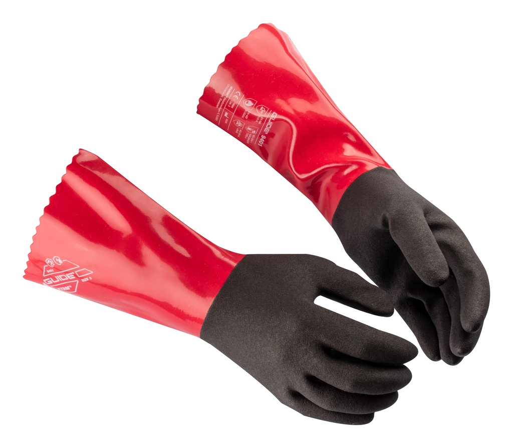 Guide 9401 - Gant de protection chimique PVC (12pr)