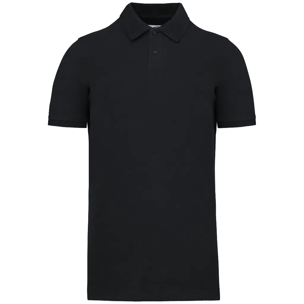 [K.2025.ZW.0] K2025 Polo Piqué-Hommes Bio180 (XS, zwart)