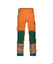 Buffalo 245 HiVis broek met kniezakken oranje/groen