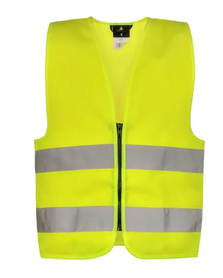[KT.KWRXGE.0] KWRX Veiligheidshesje Kids met rits "Aalborg" (XXS, fluogeel)