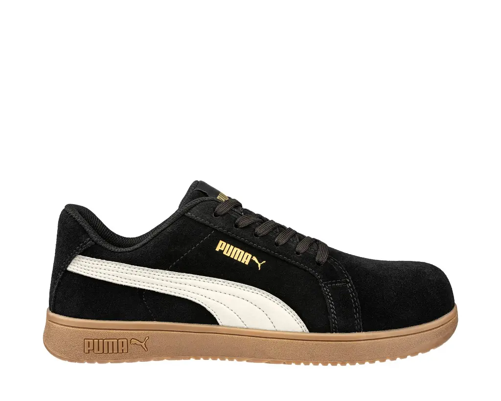 [PU.ICOZWB.36]  Puma Iconic Low suede werkschoen Zwart-Bruin (36)