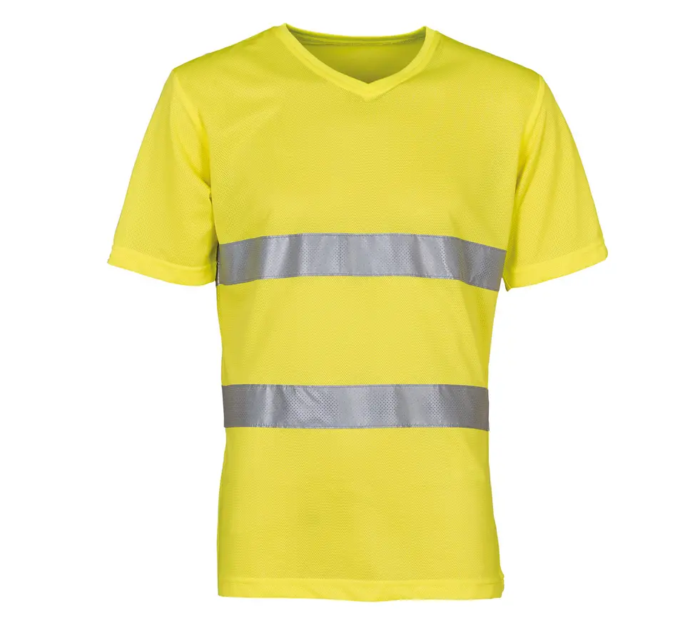 [YK.HVJ910.GE.1] YHVJ910 - Top Cool - Hi-Vis T-shirt V-hals (S, fluogeel)