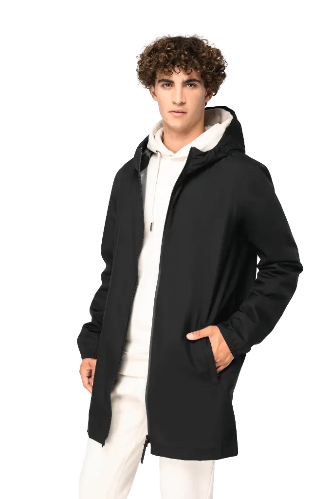 [NSP.NS615.ZW.00] NS615 - Ecologische waterdichte Uniseks Parka (XXS, zwart)