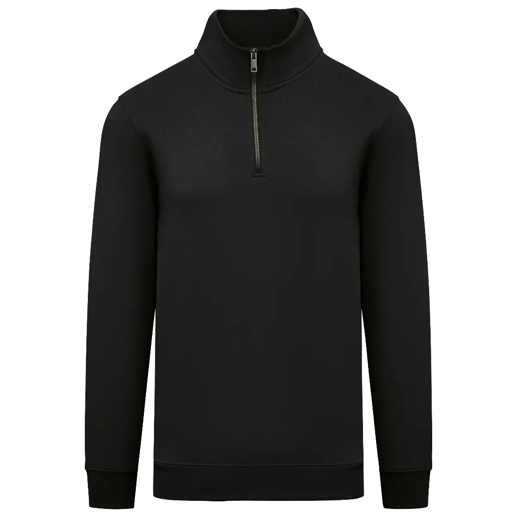[NSP.NS428.ZW.0] NS428 - Duurzame zip-neck herensweater (XS, zwart)