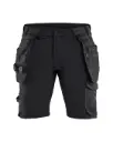 1702 - Short stretch 4D Marine foncé-Noir