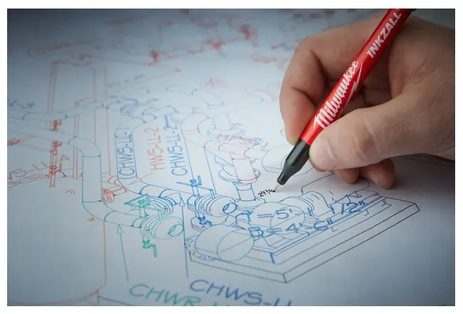 [MI.48223164] INKZALL™ markers met fijne punt - 4 st (zwart)