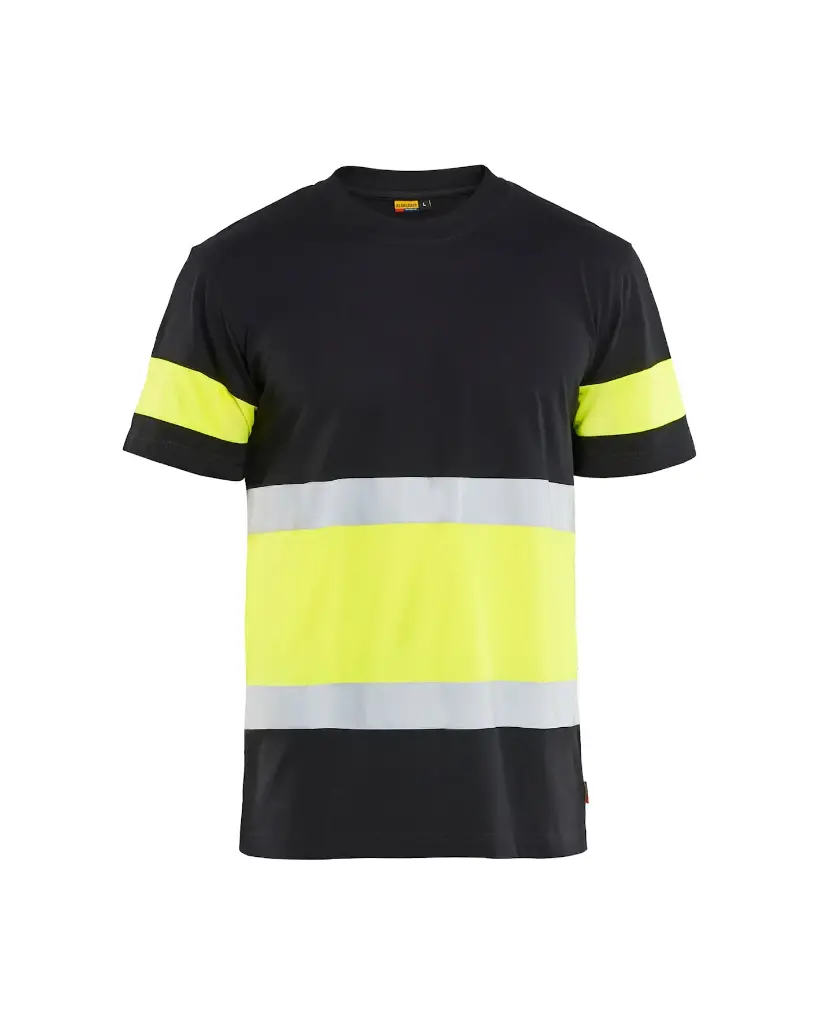 [338710309933.0] 3387 T-shirt Haute-visibilité (XS, 9933 Zwart/fluogeel)