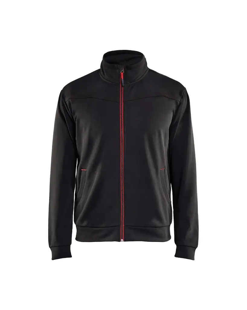 [336225269956.0] 3362 2526 Service Full zip sweater (XS, 9956 Zwart/rood)