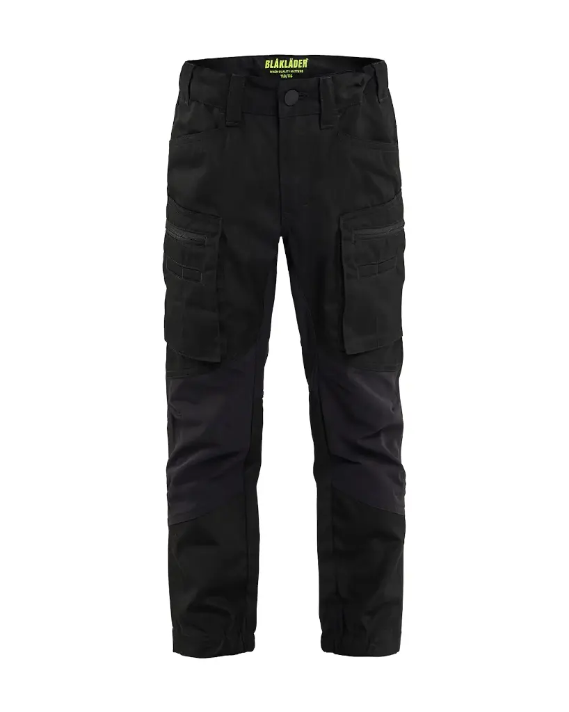 5220-1845 Kids Werkbroek Stretch Zwart