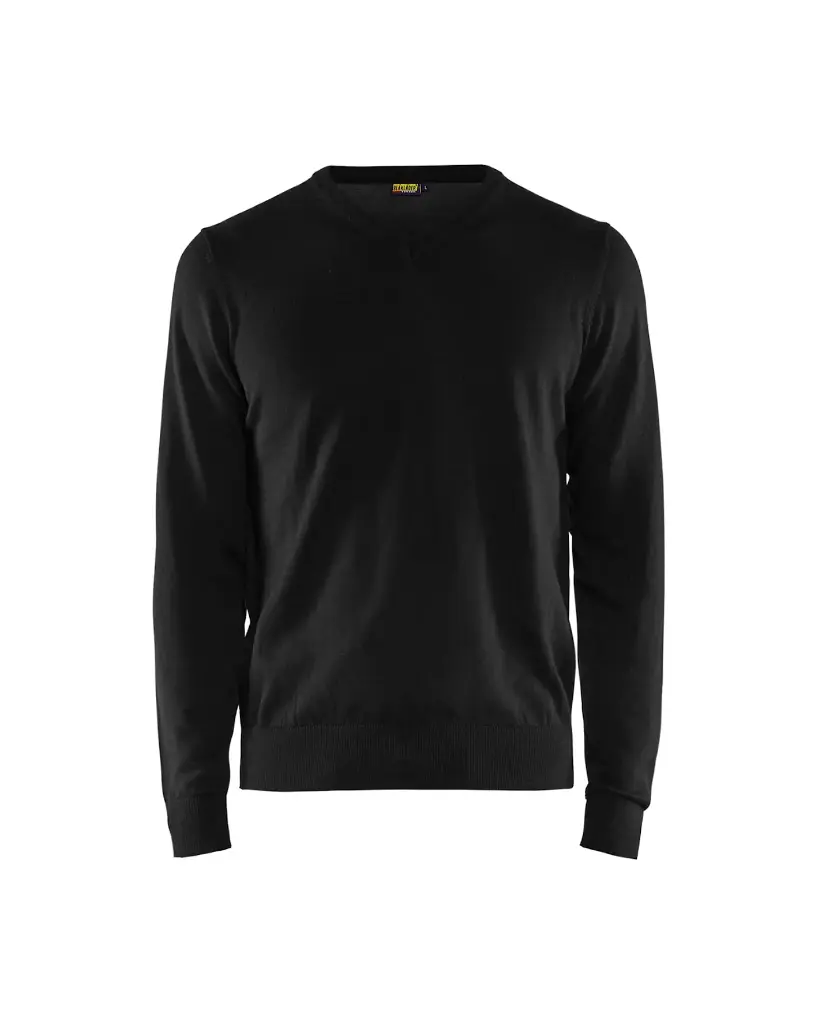 [359021229900.0] Gebreide Pullover V-Hals Katoen (XS, 9900 zwart)