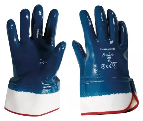 [N.HS.BLUE.4.3] T157 Bluesafe Manchet de nitrile bleu (9/L)