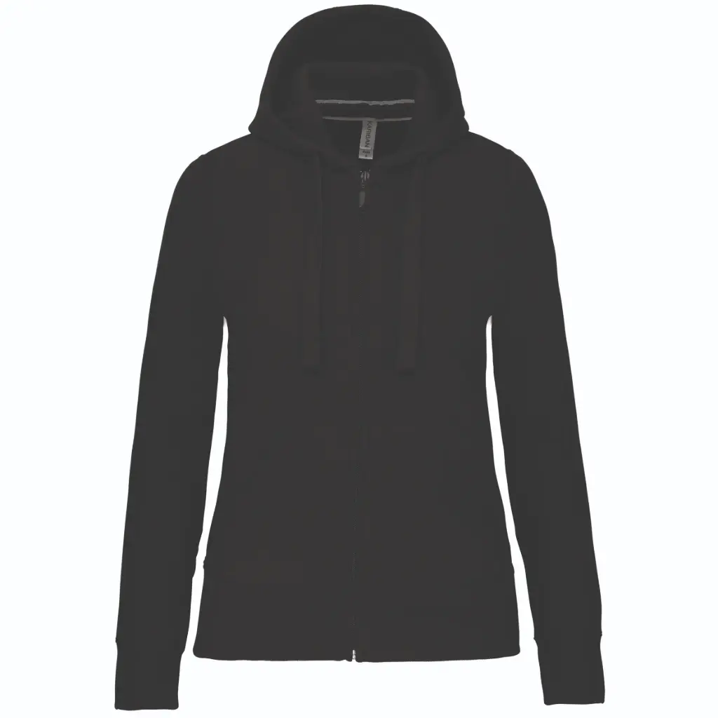 K464 - Damessweater met rits en capuchon