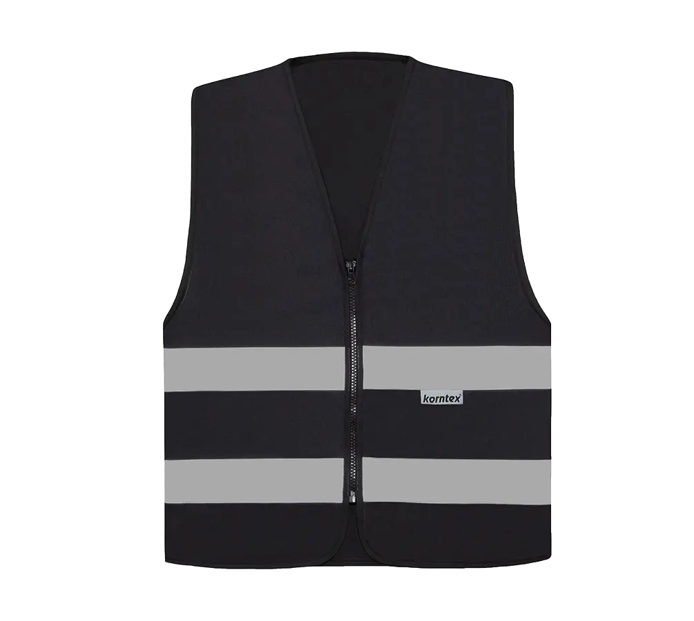 [KT.RX217.ZW.1] RX225 Cologne Safety Vest met rits (S, zwart)