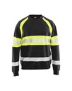 High vis sweater Zwart/Hivis Geel L