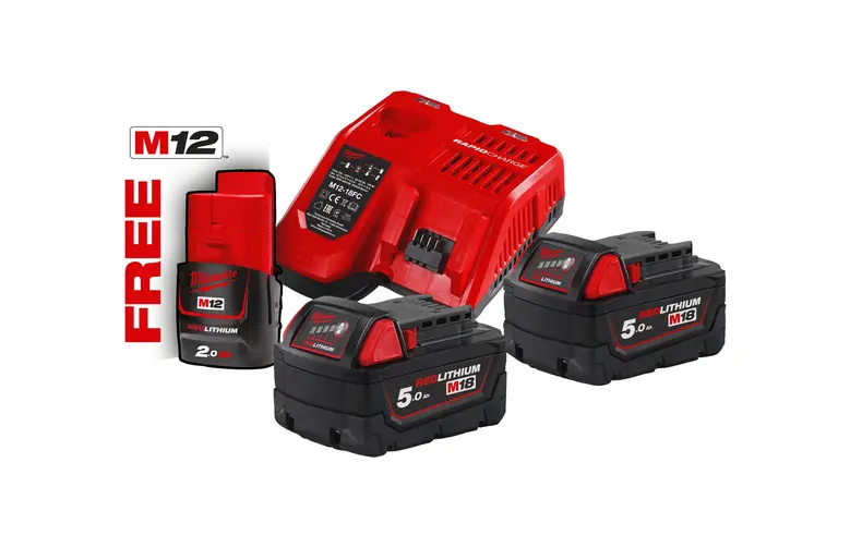 [MI.4933459217] M18 NRG-502C: Chargeur rapide + batteries 2x 5.0Ah