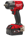M18 FMTIW2F12-502X M18 Fuel 1/2" Slagmoersleutel met frictiering - 2x 5.0Ah Ion-Lithium batterijen - Snellader - Koffer