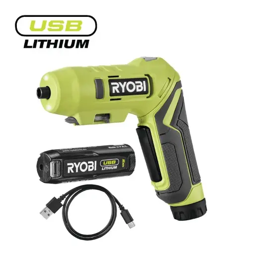 [RY.5133005958] Ryobi RSDP4-120G USB Lithium™ 4V Accu Haakse Schroevendraaier (incl. 1x 2,0 Ah accu)