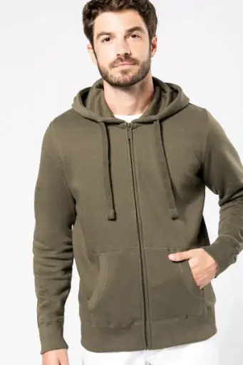 K454 - Zip Hooded Sweater Met Rits 300gr