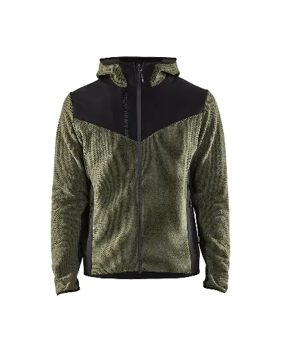 5940 Gebreide Jack met softshell met capuchon