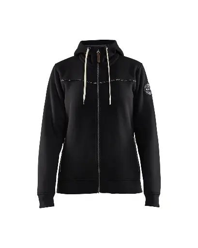4974 Dames Hoodie Sherpa Zwart
