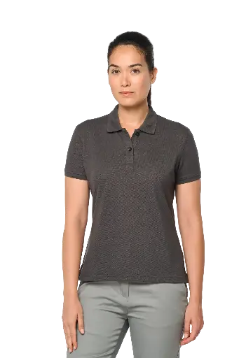  WK275 Damespolo korte mouwen zwart