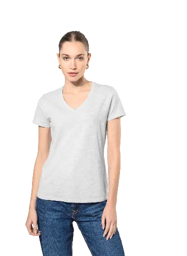  K381 Dames T-shirt V-hals Korte Mouwen 180gr