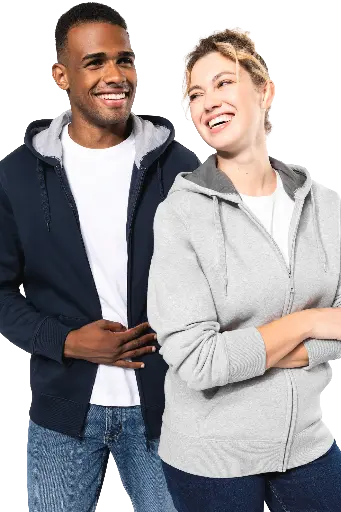 K444 - Sweat-shirt zippé capuche unisexe 360gr