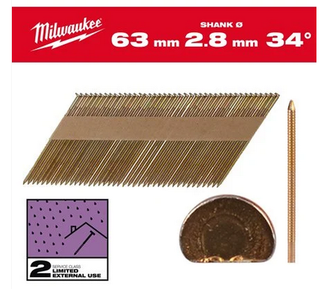 [MI.4932492611] 4932492611 - Ringsteel draadnagels - D-Head 80 x 3.1mm