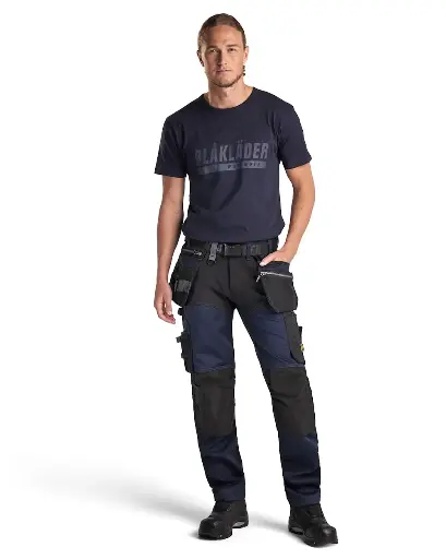 1599-1860-8699 Pocketbroek met stretch Marine-Zwart